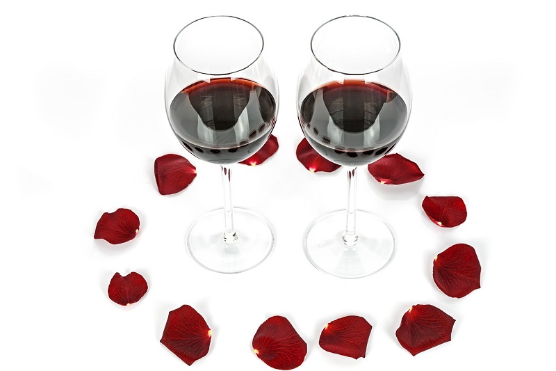 calice di san valentino - bicchieri di vino