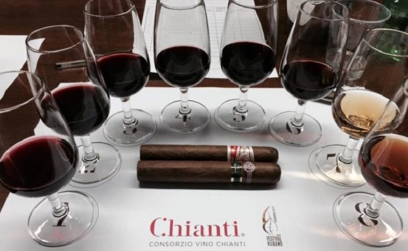 habanos con Chianti degustazione