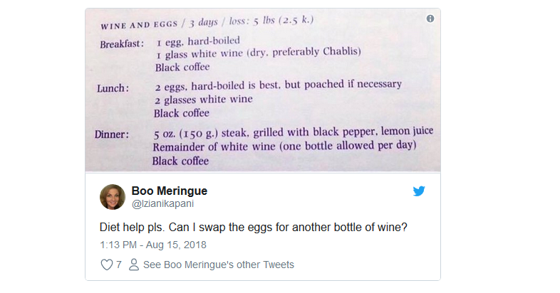 dieta del vino twitter