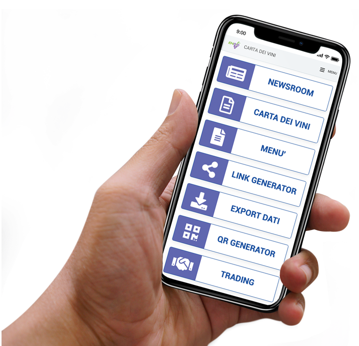 Carta dei Vini su Smartphone